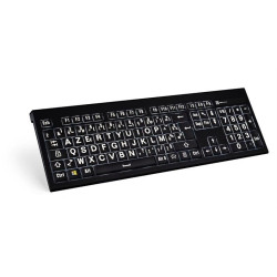 Clavier gros caractères B/N Backlit Astra