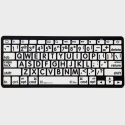 Clavier compact MAC gros caractères N/B