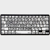 Clavier compact MAC gros caractères N/B