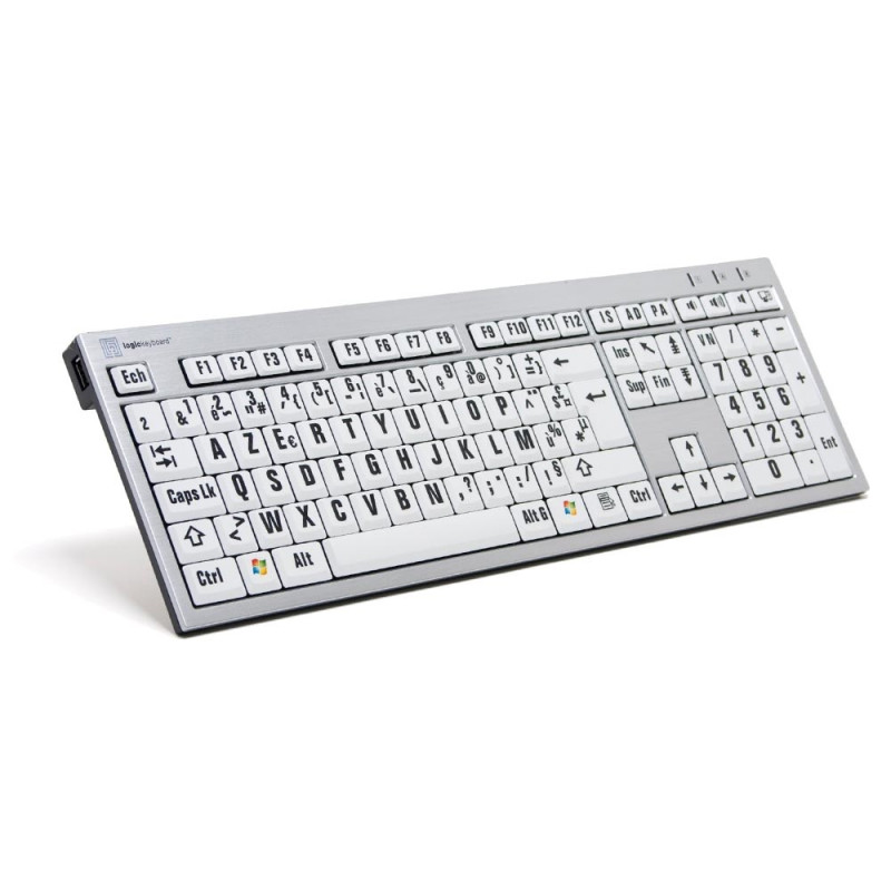 Clavier gros caractères N/B PC Slim Line