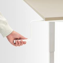 Bureau assis-debout à manivelle 160x80