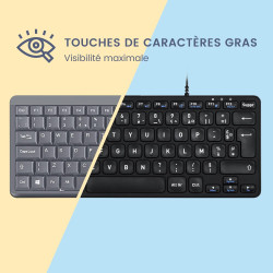 Clavier filaire compact PERIBOARD-432 (PERIXX)