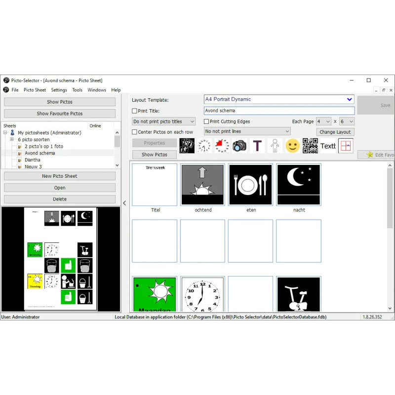 Application Picto Selector - Créer des supports à base de pictogrammes