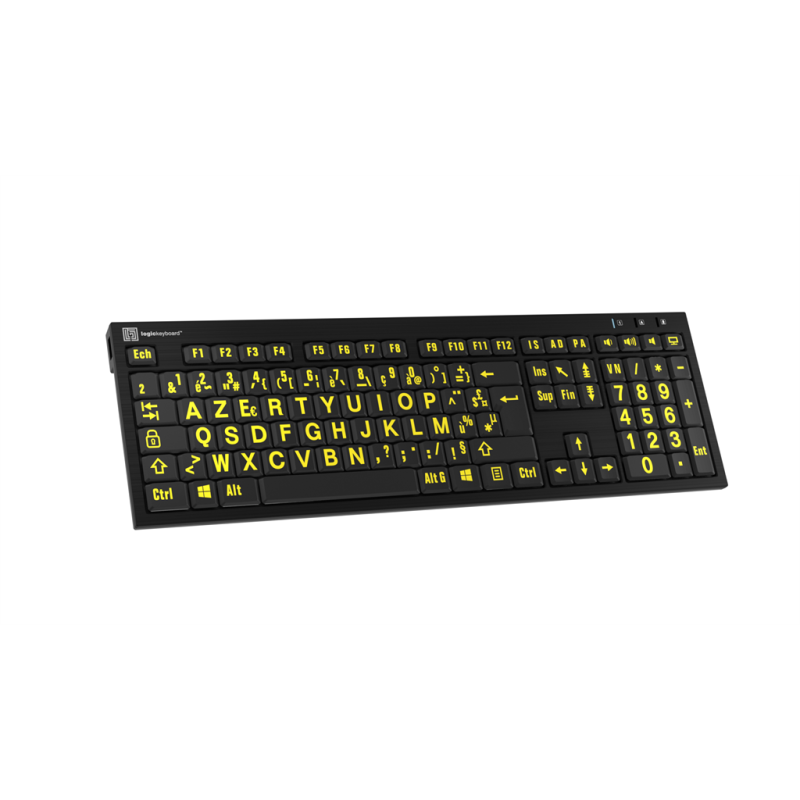 Clavier gros caractères J/N PC Slim Line
