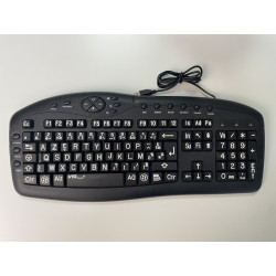 Clavier gros caractères VIG KEYS blanc sur noir