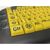 Clavier gros caractères VIG KEYS noir sur jaune