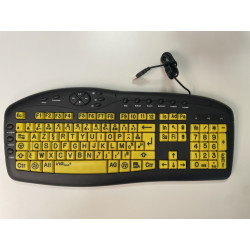 Clavier gros caractères VIG KEYS noir sur jaune
