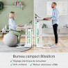 Bureau compact assis-debout électrique 80x60 (LEITZ ERGO)