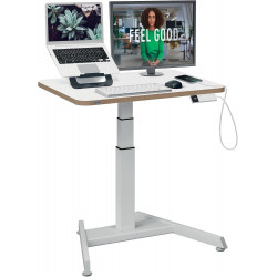Bureau compact assis-debout électrique 80x60 (LEITZ ERGO)