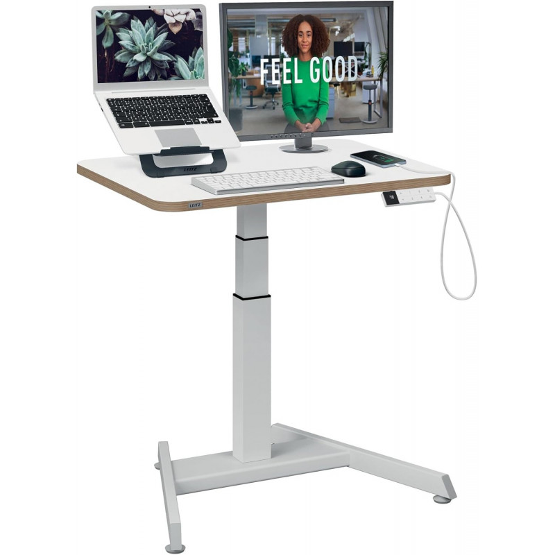 Bureau compact assis-debout électrique 80x60 (LEITZ ERGO)