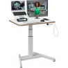 Bureau compact assis-debout électrique 80x60 (LEITZ ERGO)