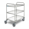 Chariot inox 3 plateaux 80x50 cm (HUPFER)