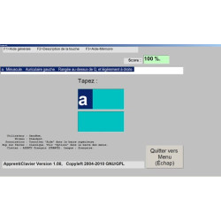 Logiciel ApprentiClavier - Apprentissage du clavier pour déficients visuels (AVH)