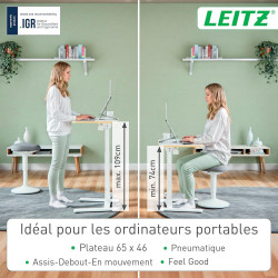 Bureau assis-debout pliable 65x46 (LEITZ ERGO)