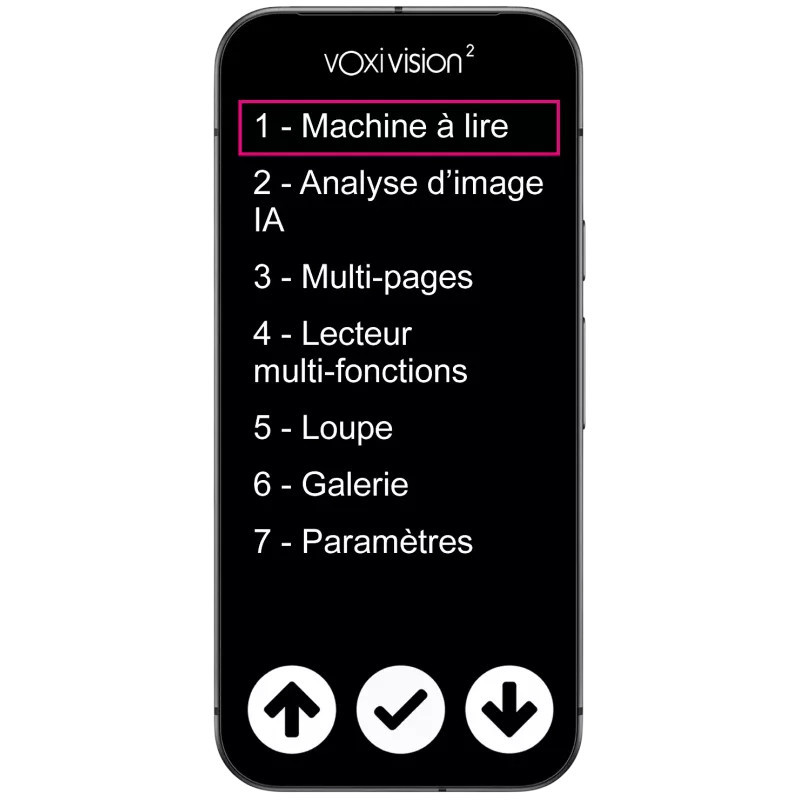 Machine à lire portable avec IA VoxiVision 2 + support OCR (VOXIWEB)