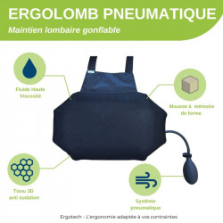 Coussin lombaire Ergolomb pneumatique véhicules (ERGOTECH)