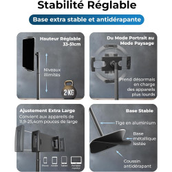 Support réglable pour tablette et moniteur portable Cooper TabStand (COOPER CASES)