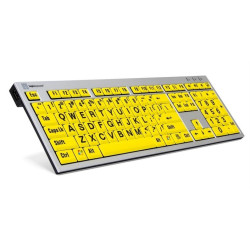 Clavier gros caractères noir sur jaune