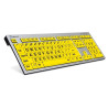 Clavier gros caractères noir sur jaune