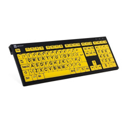 Clavier gros caractères noir sur jaune
