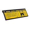 Clavier gros caractères noir sur jaune