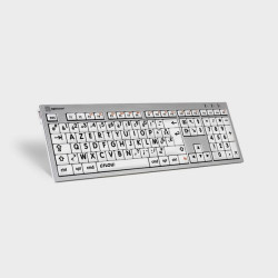 Clavier MAC à gros caractères noires sur fond blanc (LOGICKEYBOARD)