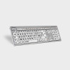 Clavier MAC à gros caractères noires sur fond blanc (LOGICKEYBOARD)