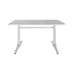 Table réglable en hauteur avec plateau inox