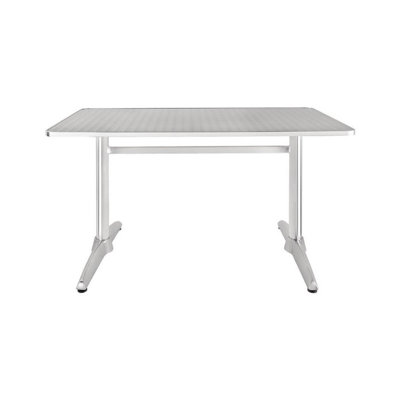 Table réglable en hauteur avec plateau inox