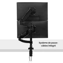 Bras porte-écrans double vertical Platinum Series (FELLOWES)