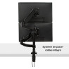 Bras porte-écrans double vertical Platinum Series (FELLOWES)